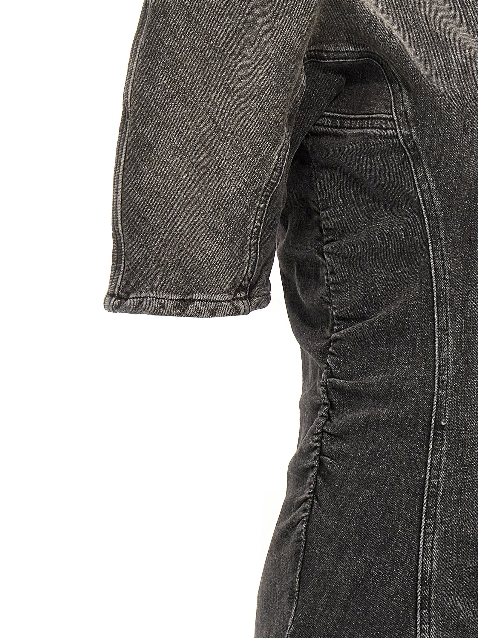 Black Cotton Short Dress