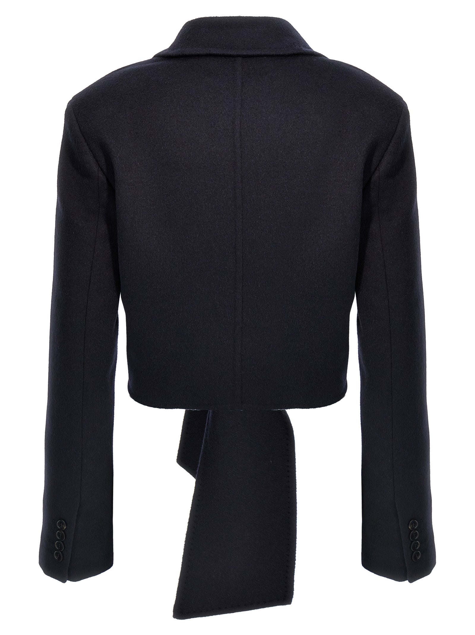 Blue Wool Full-Length Jacket