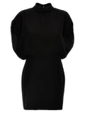 Black Triacetate Short Dress