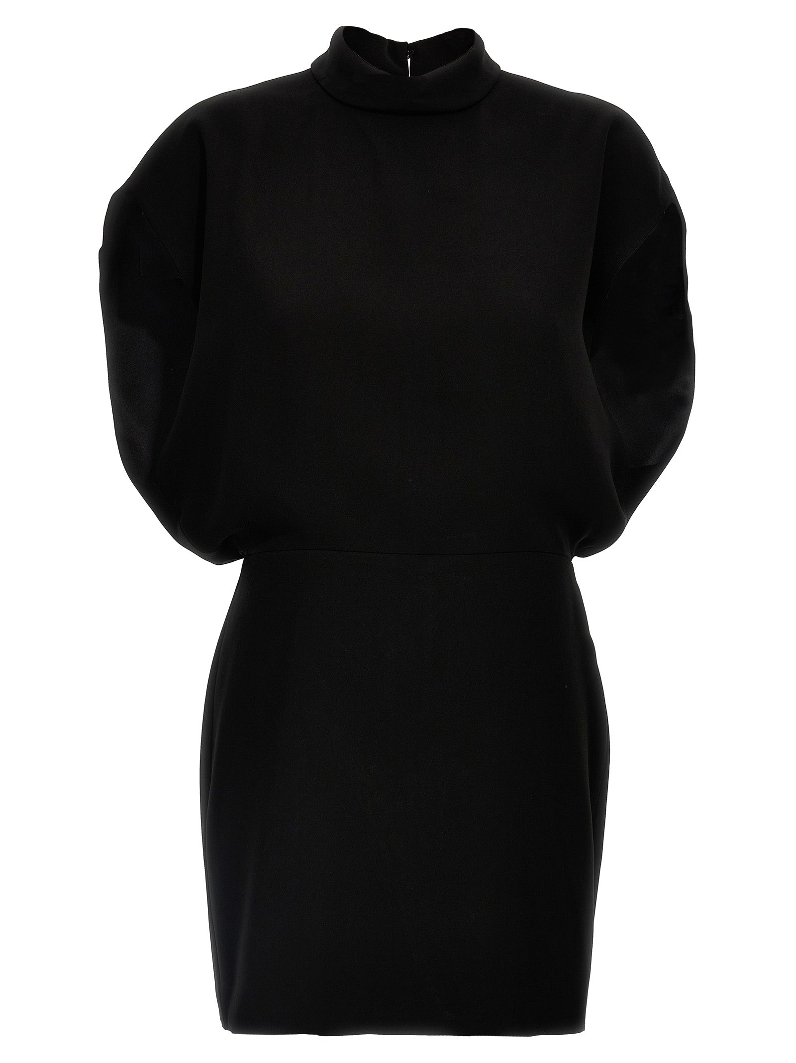 Black Triacetate Short Dress