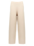 Beige Viscose Casual Pants