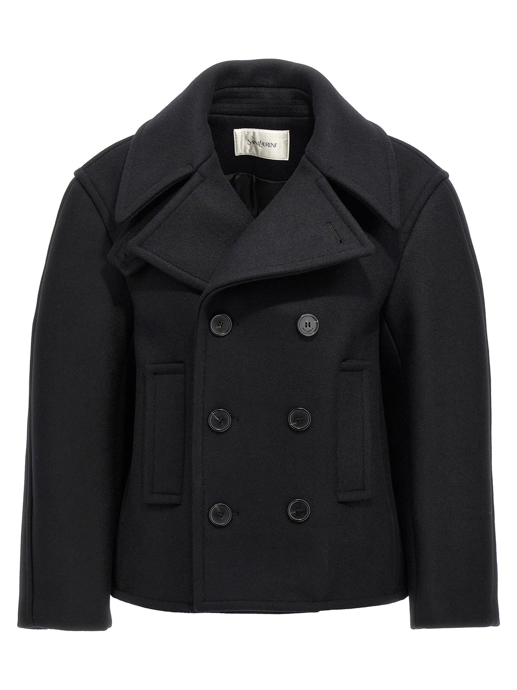 Black Virgin Wool Coat