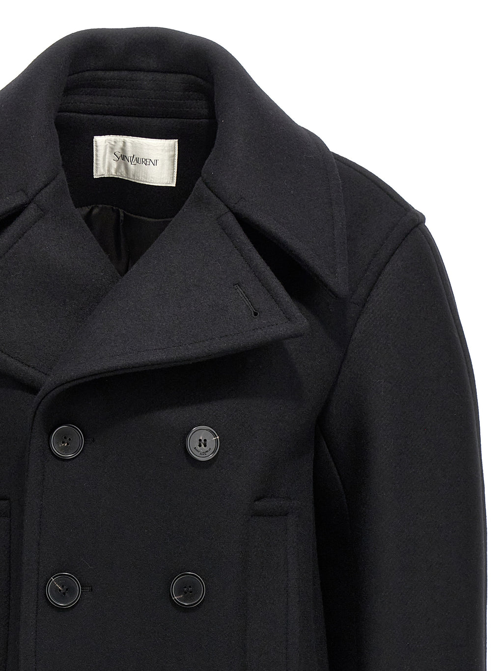 Black Virgin Wool Coat