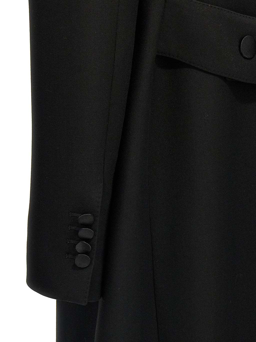 Black Virgin Wool Coat