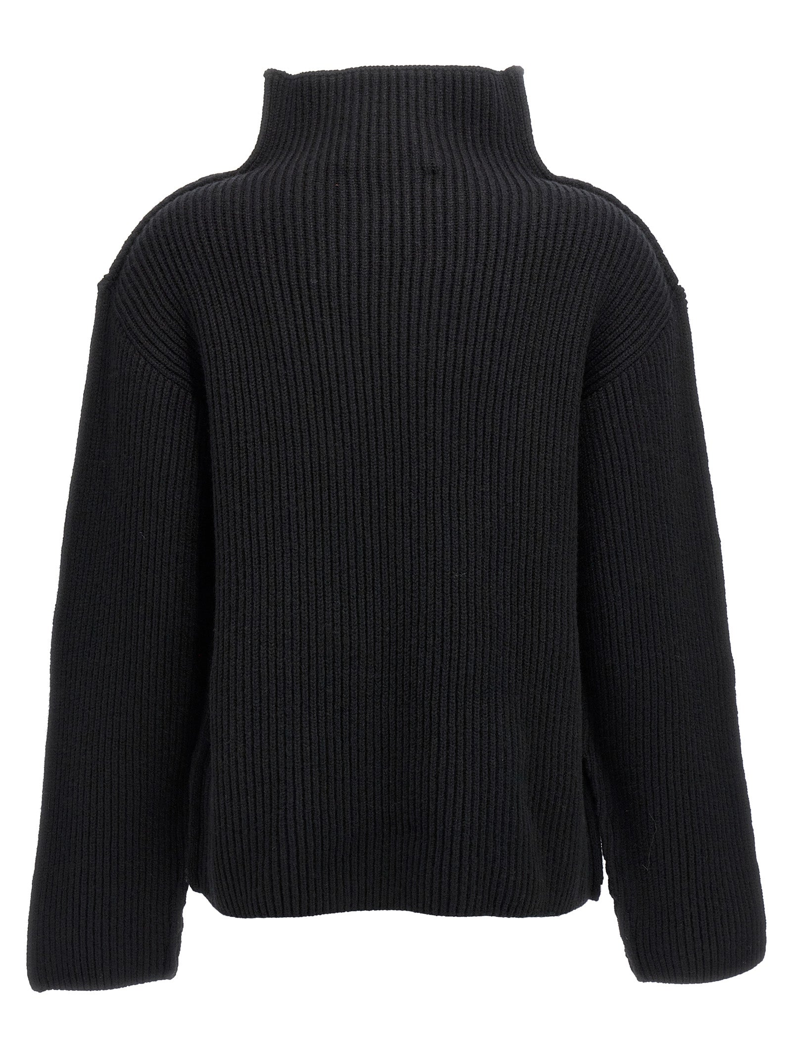 Black Wool Cardigan
