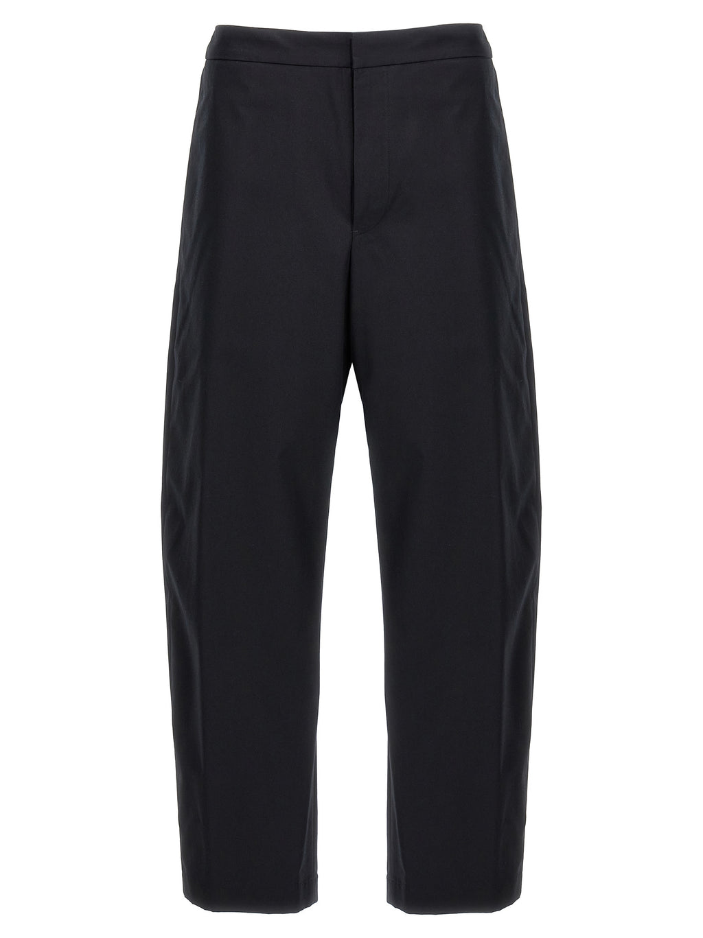 Blue Cotton Casual Pants