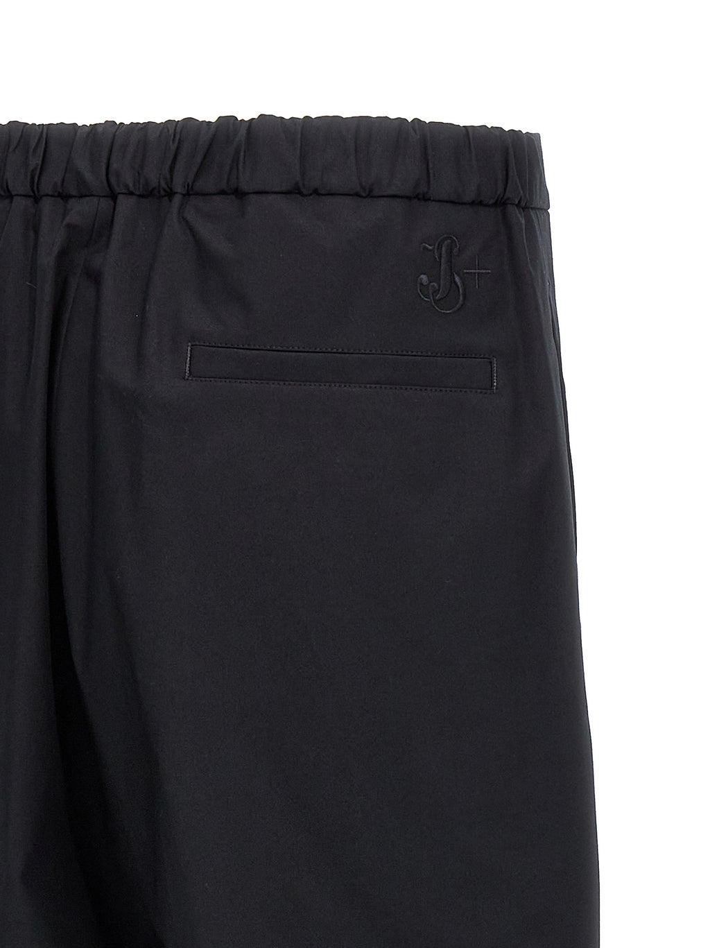 Blue Cotton Casual Pants
