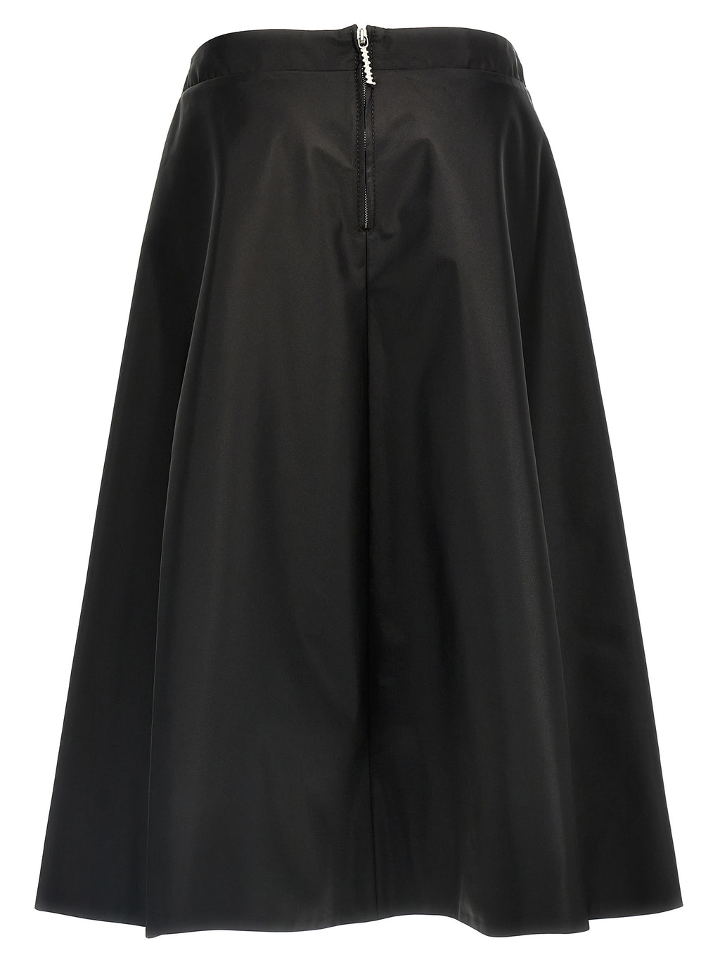 Black Polyamide Midi Skirt