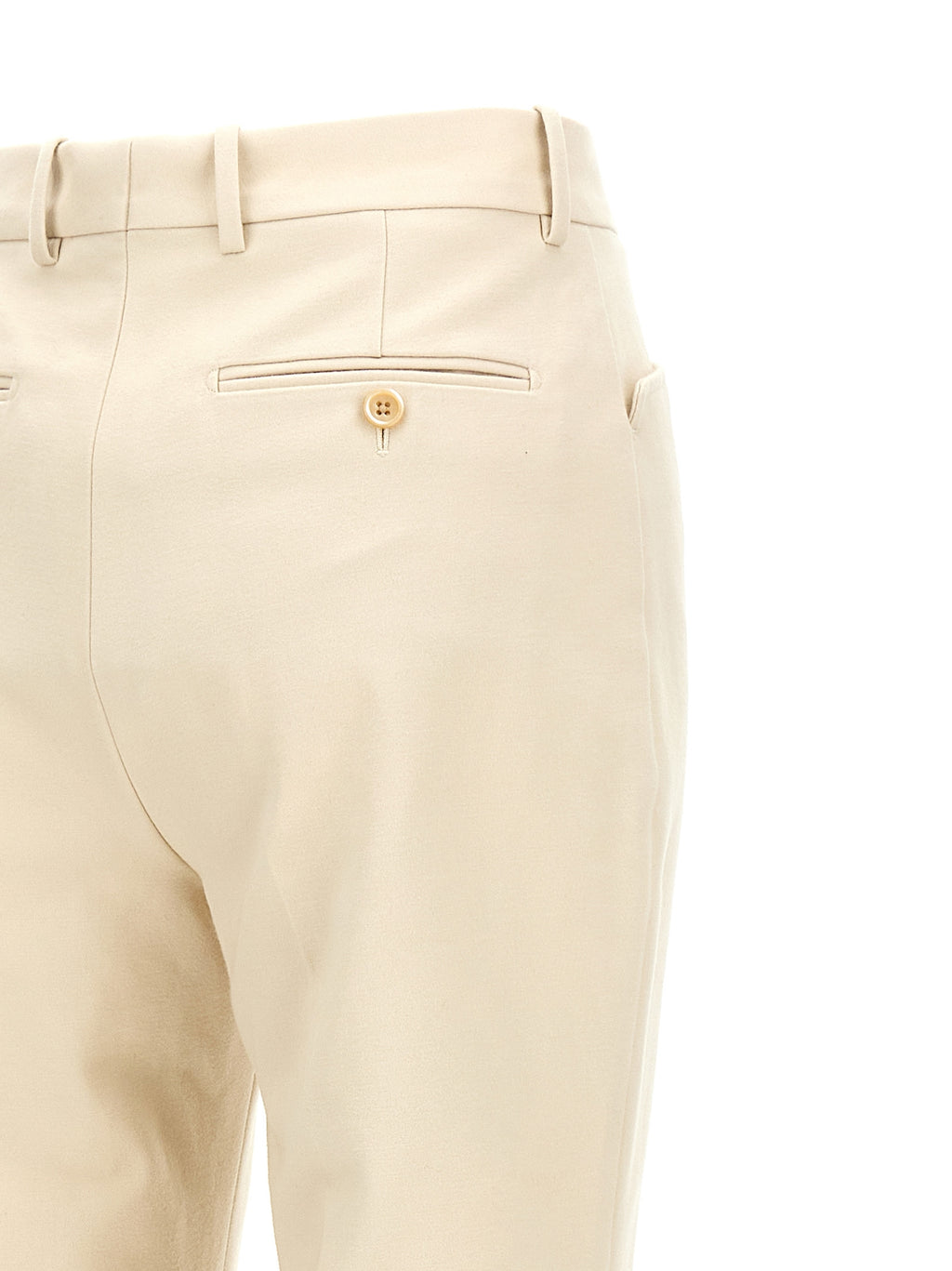 White Cotton Flared Pants