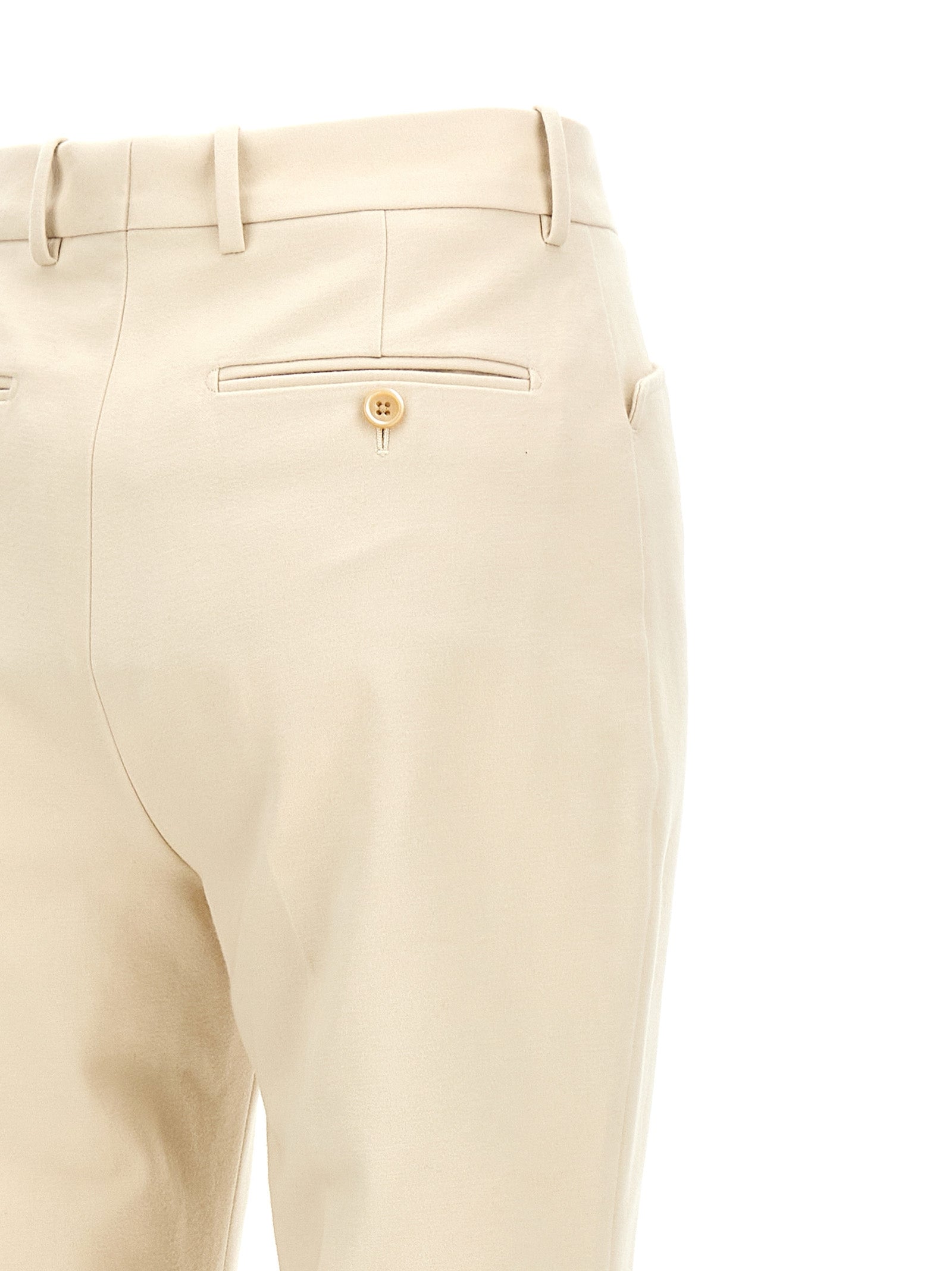 White Cotton Flared Pants