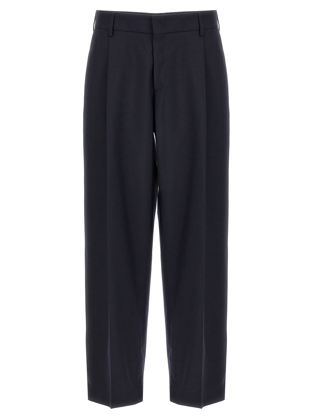 Blue Polyester Dress Pants