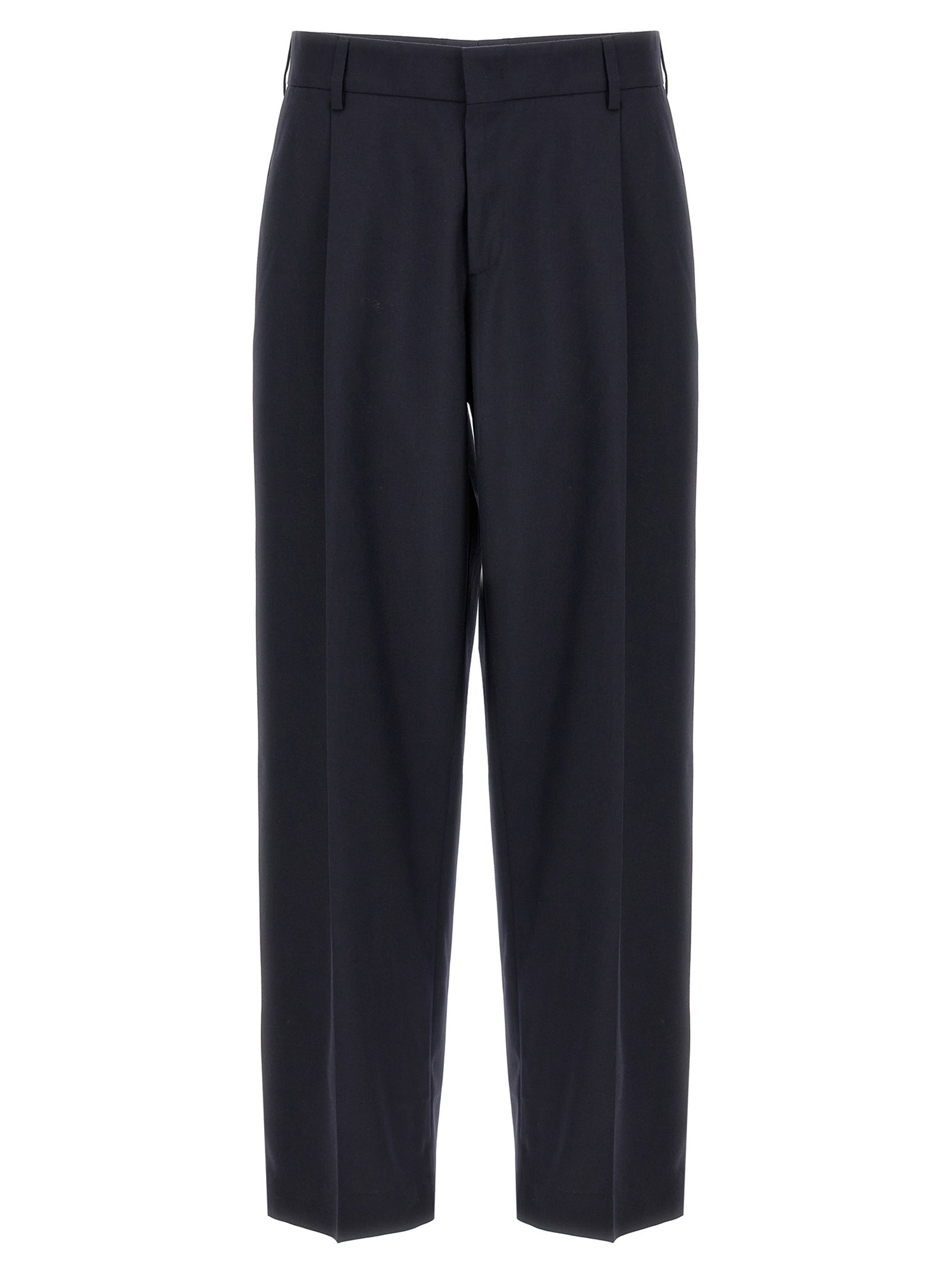 Blue Polyester Dress Pants