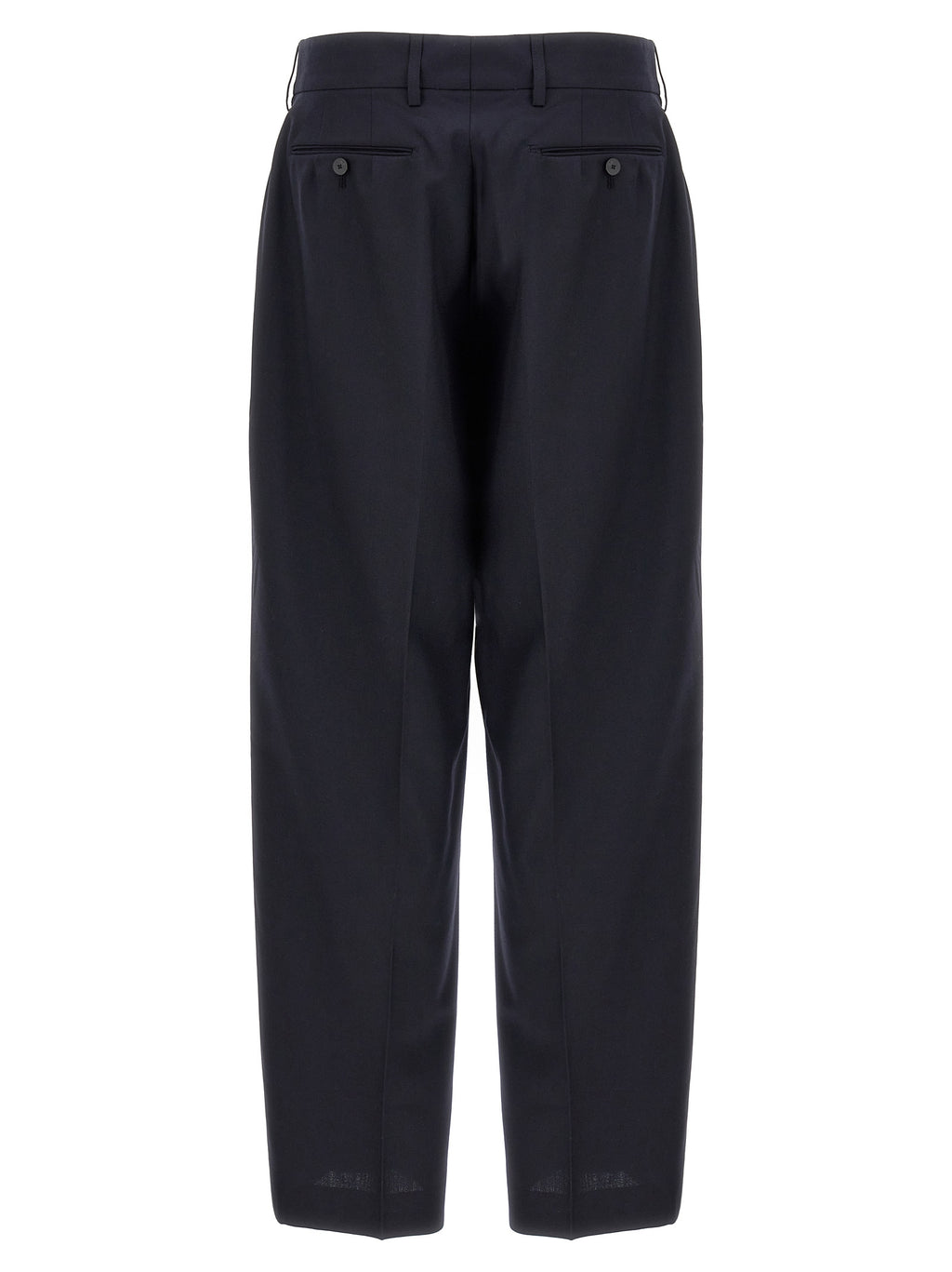 Blue Polyester Dress Pants