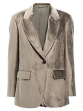 Gray Cotton Blazer