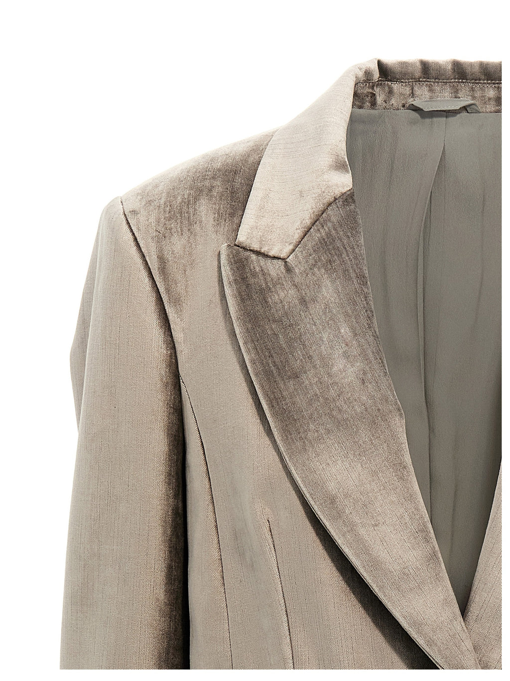 Gray Cotton Blazer