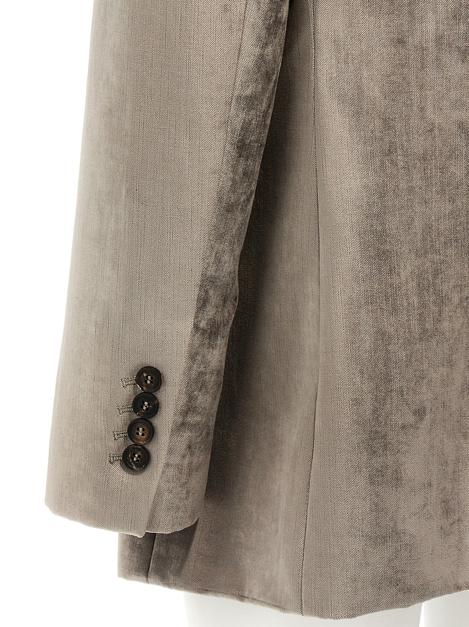 Gray Cotton Blazer