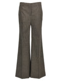 Gray Wool Flared Pants