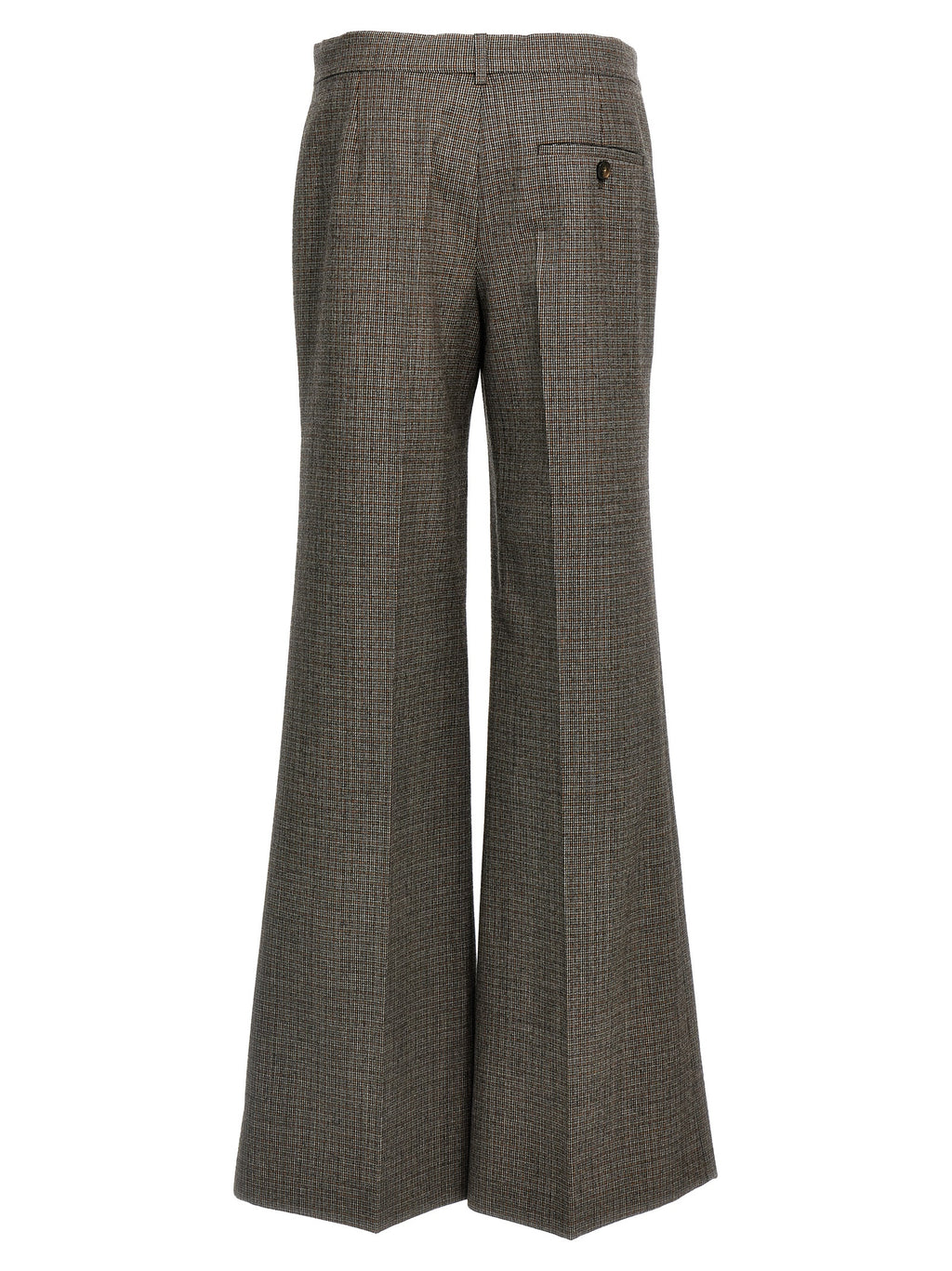 Gray Wool Flared Pants
