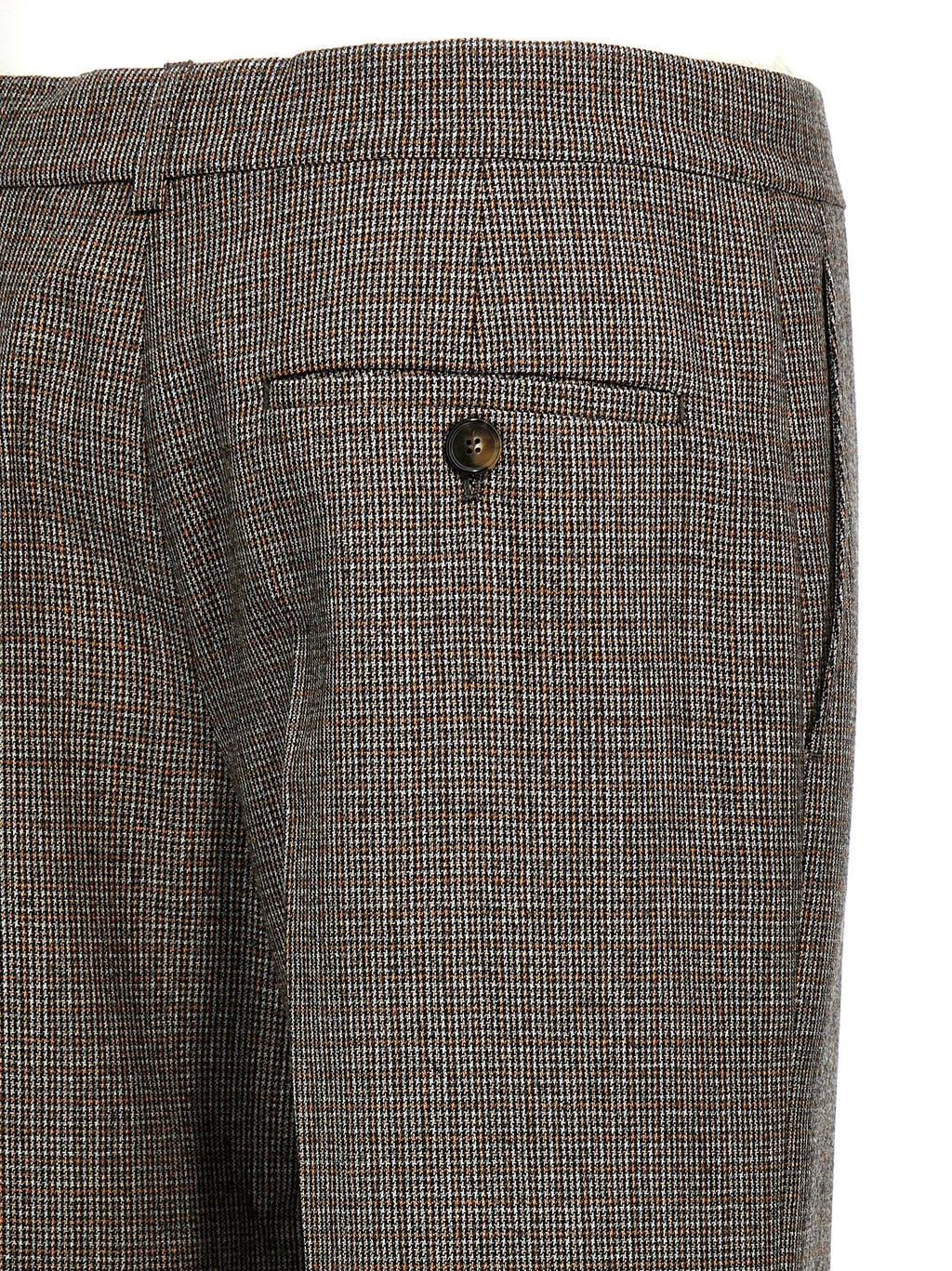 Gray Wool Flared Pants