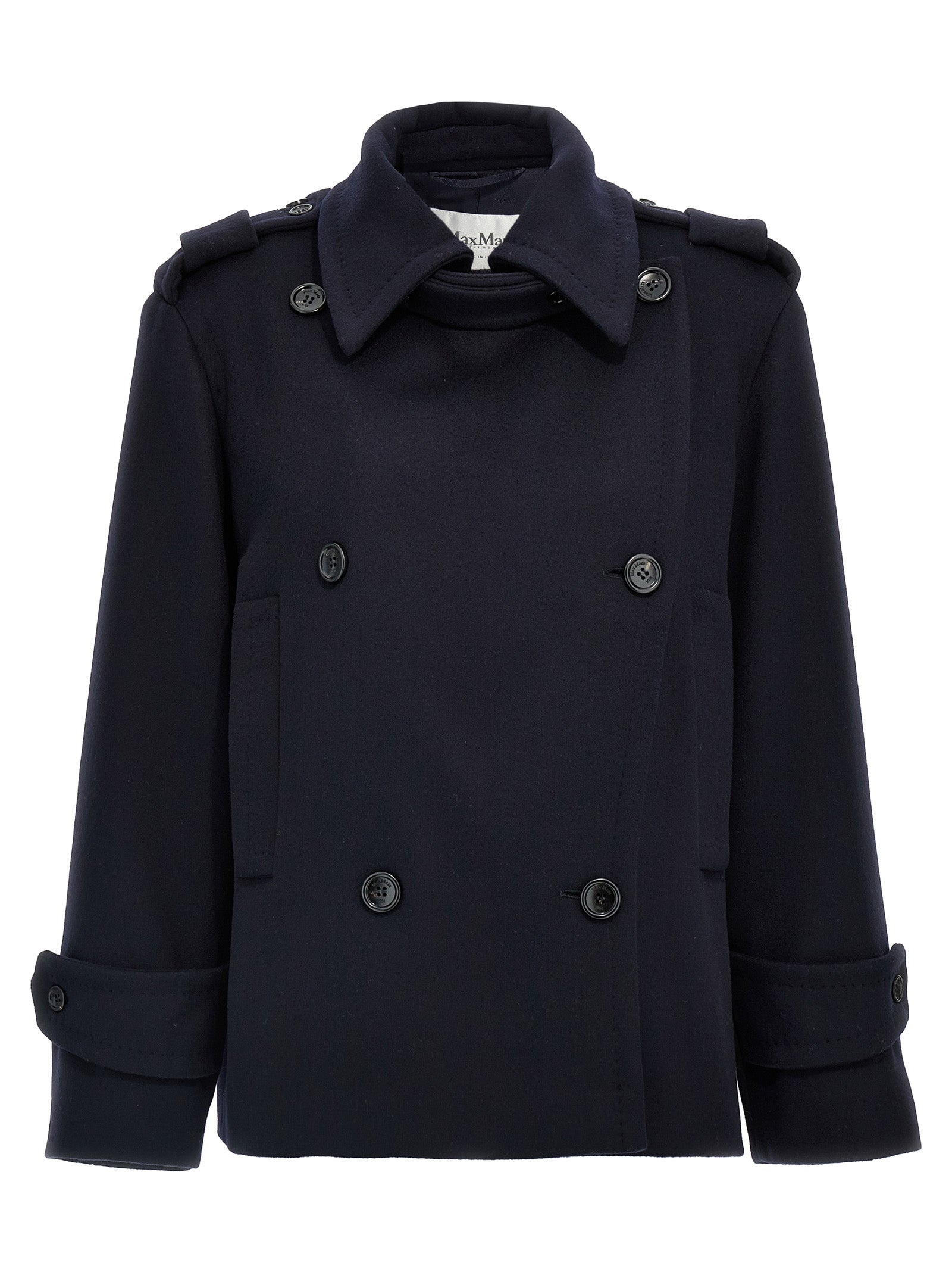 Blue Virgin Wool Coat