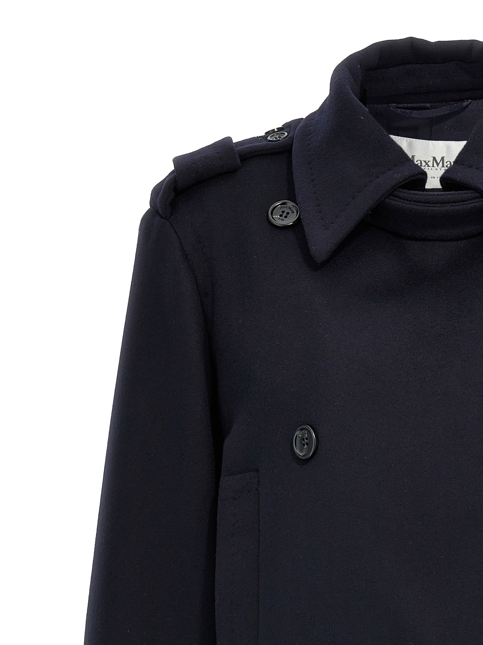 Blue Virgin Wool Coat