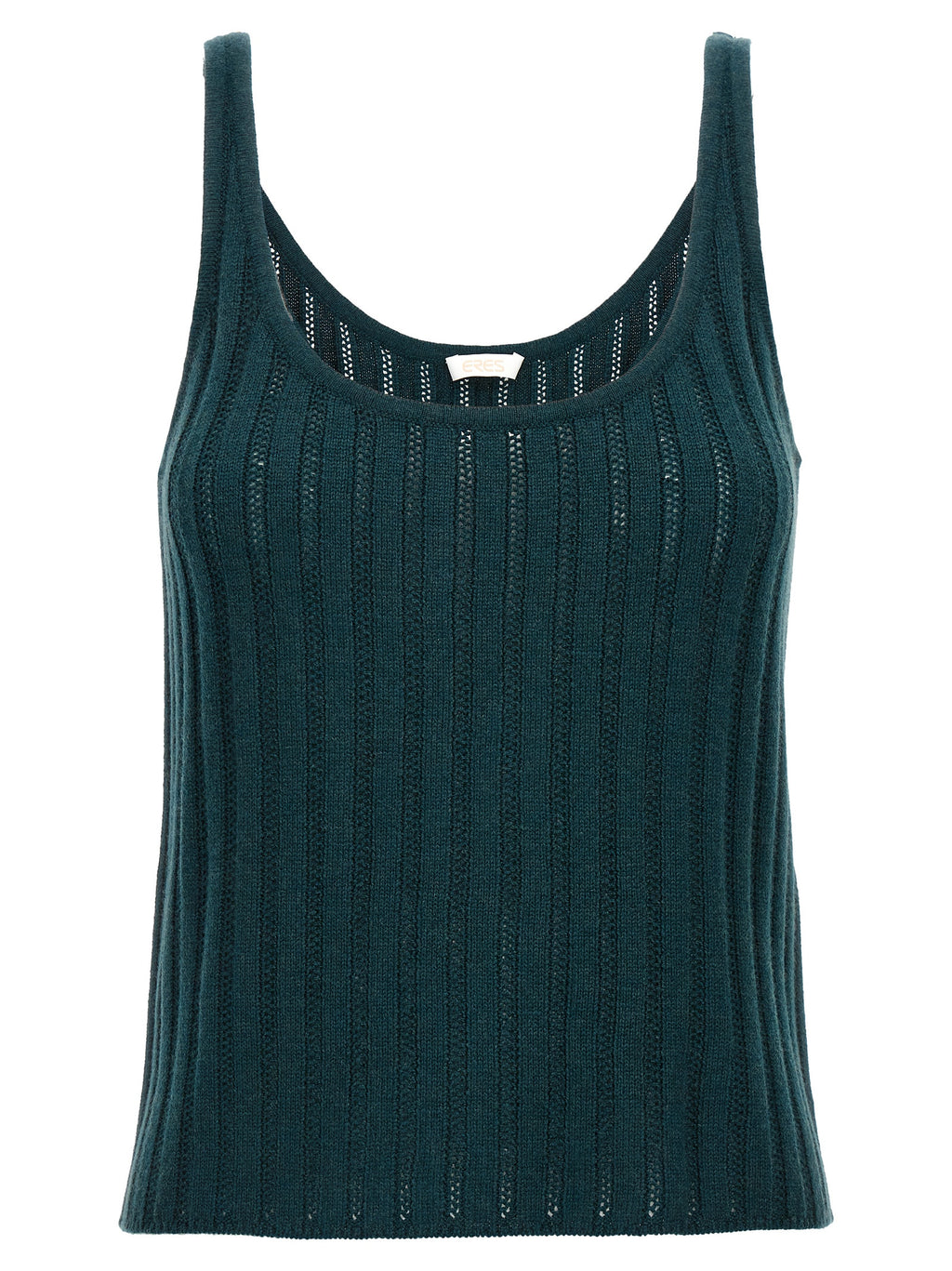 Bicolor Wool Sleeveles T-Shirt