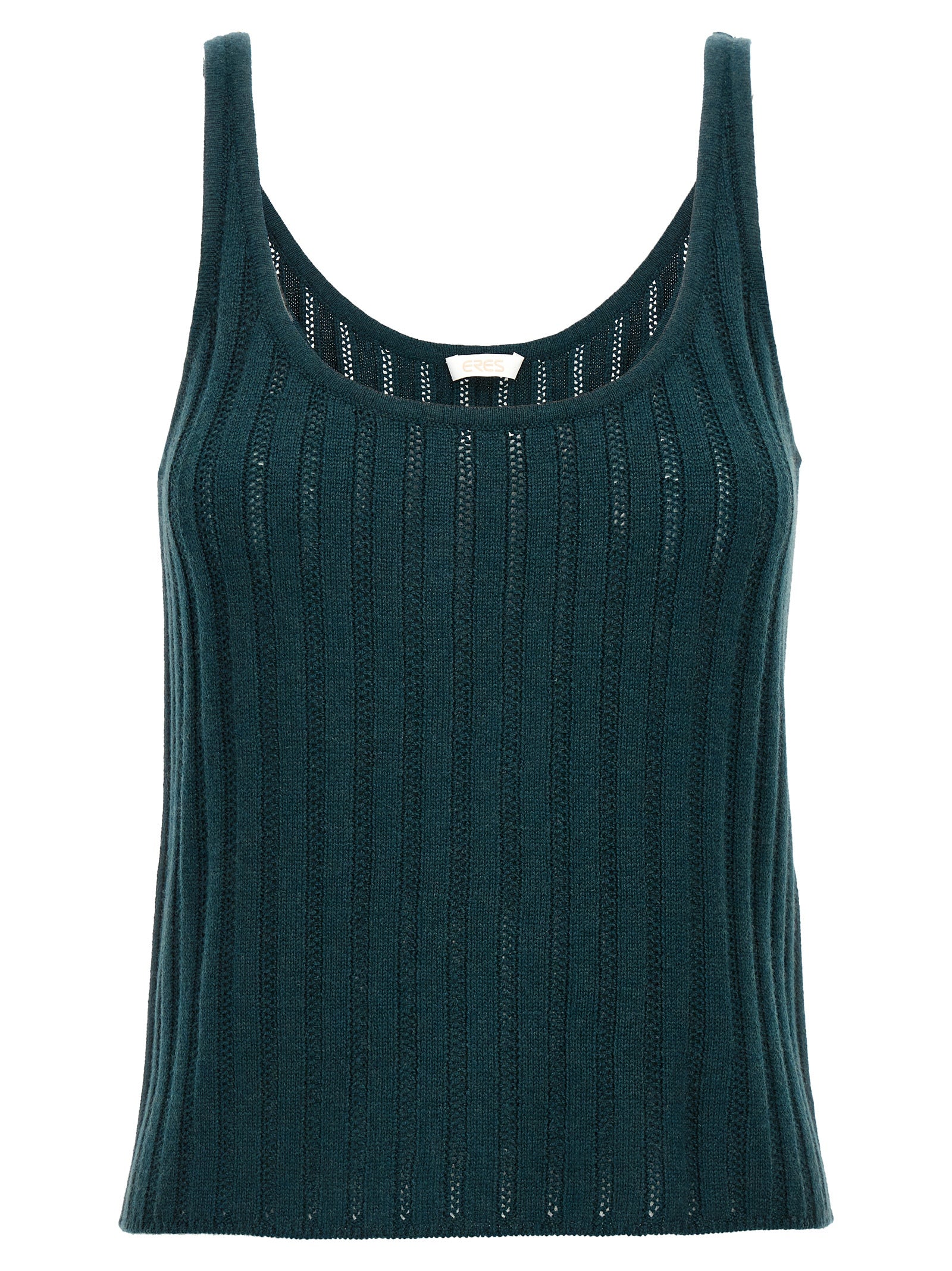 Bicolor Wool Sleeveles T-Shirt