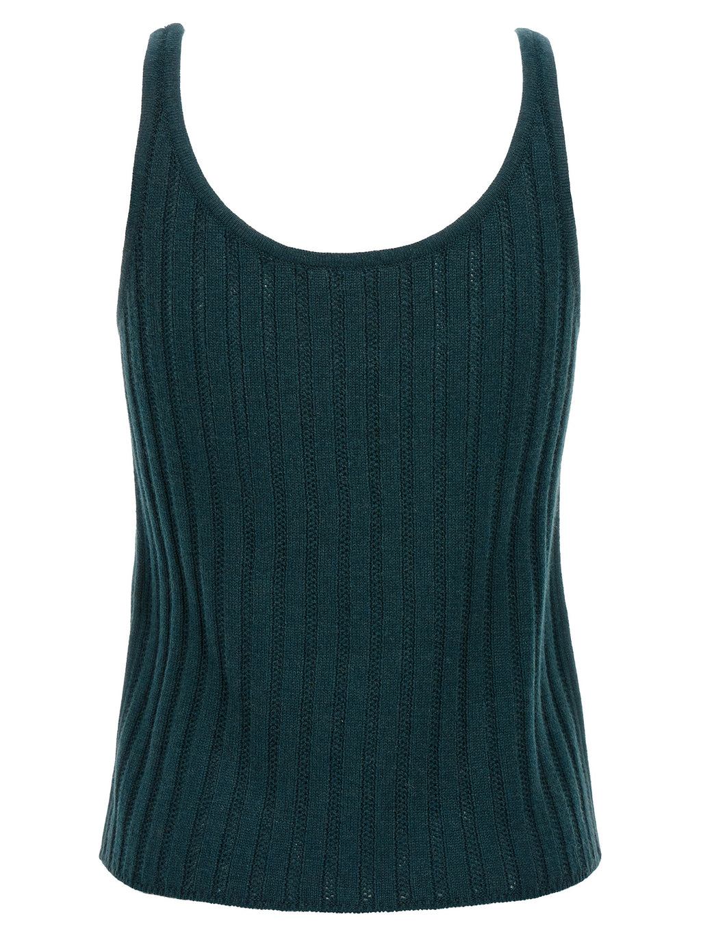 Bicolor Wool Sleeveles T-Shirt