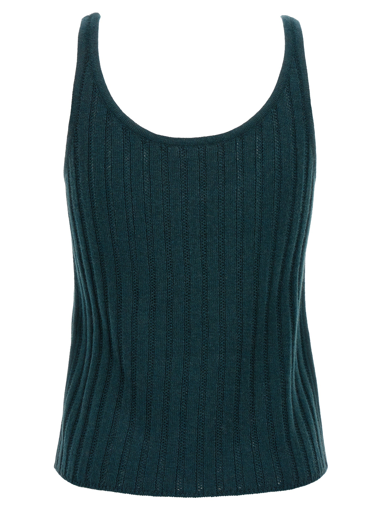 Bicolor Wool Sleeveles T-Shirt