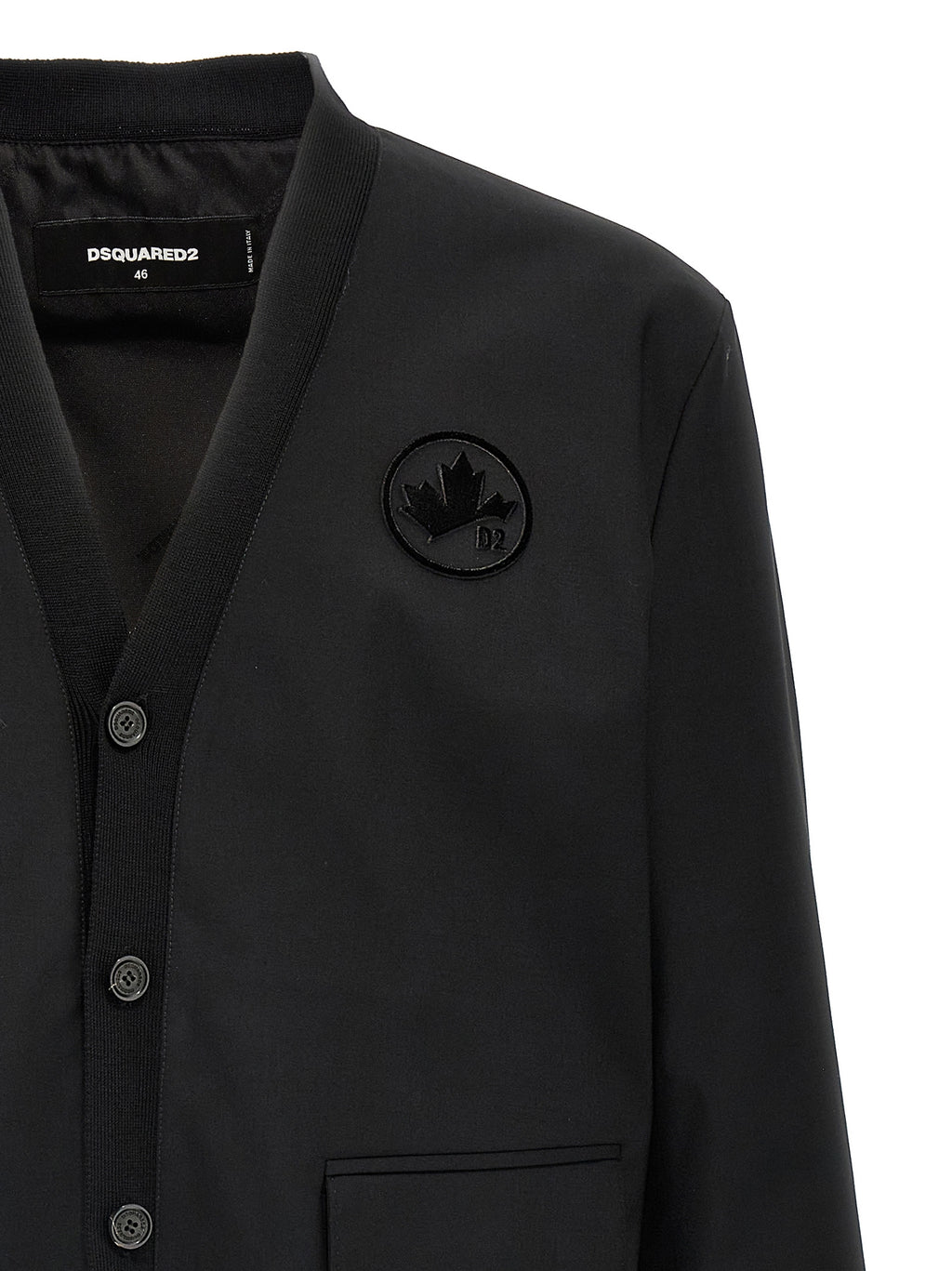 Black Wool Cardigan