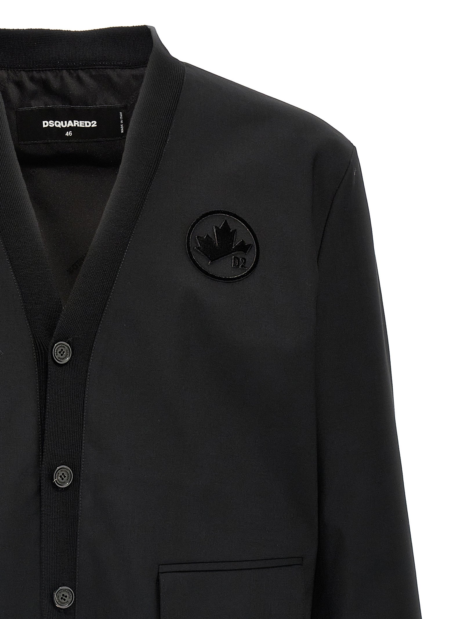 Black Wool Cardigan