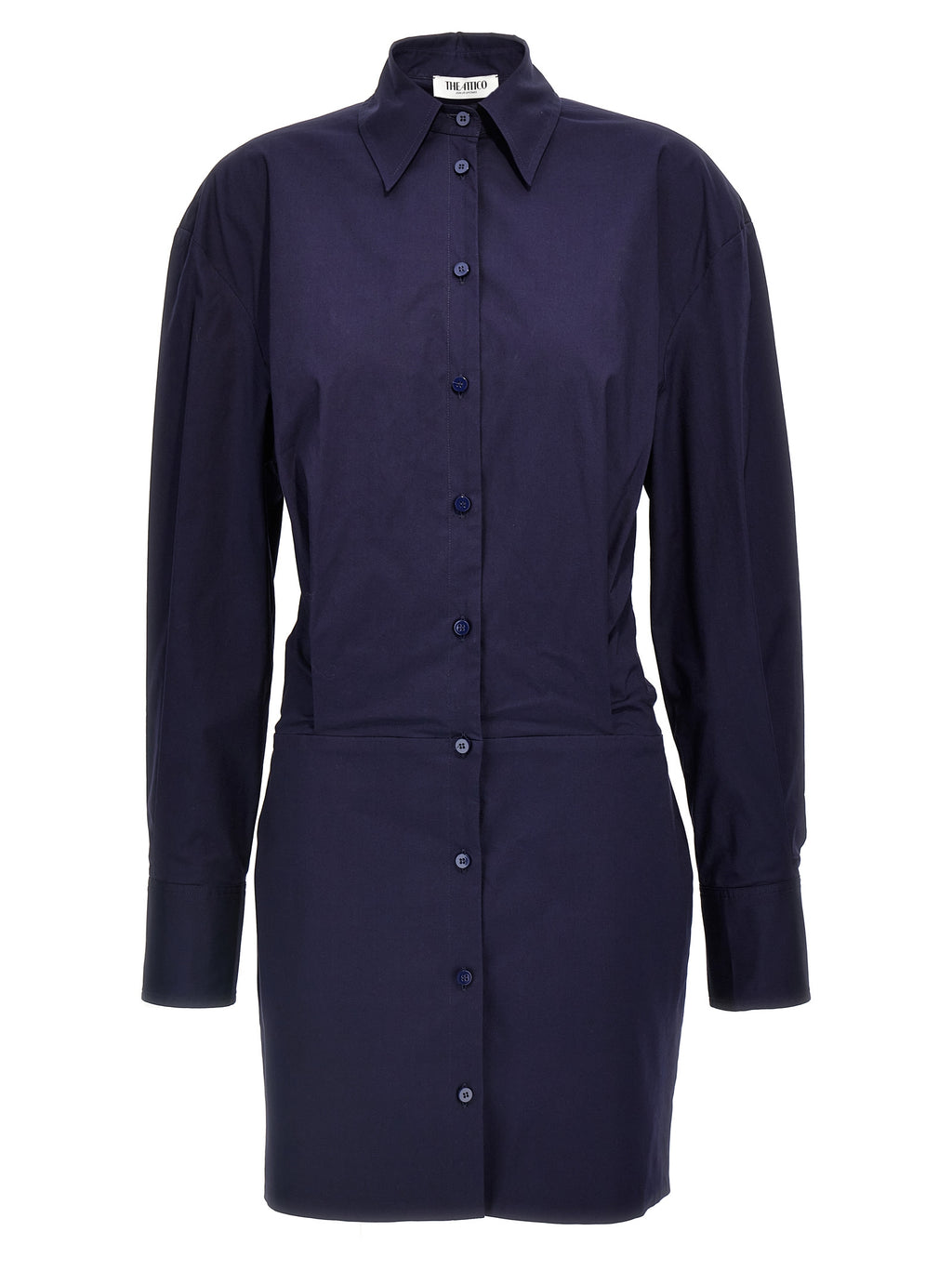 Blue Cotton Short Dress
