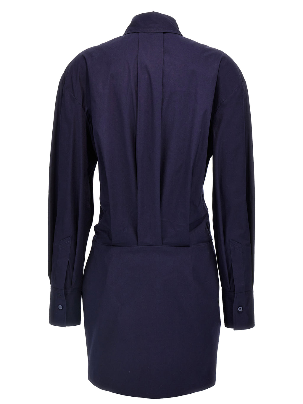 Blue Cotton Short Dress