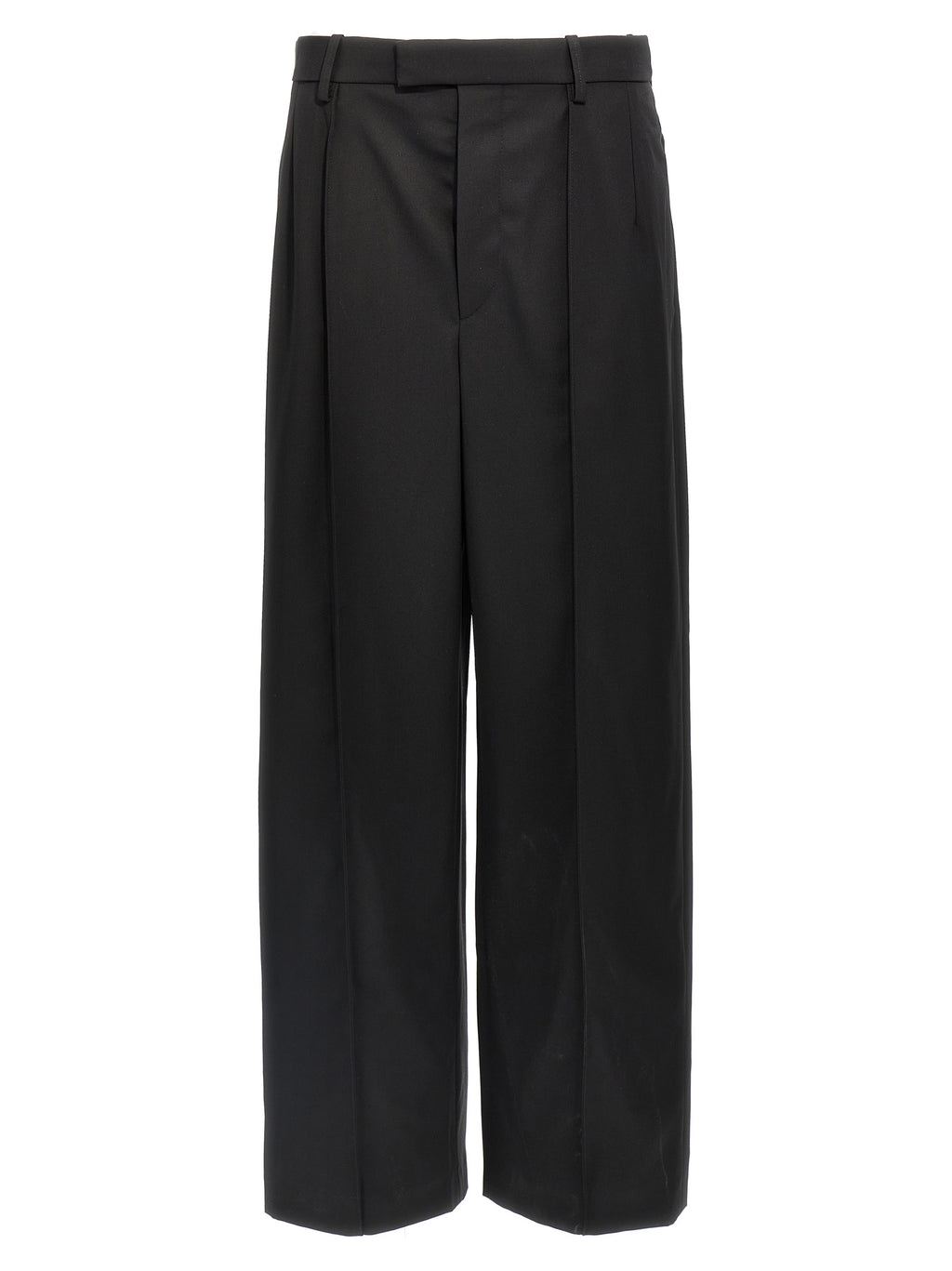 Black Wool Casual Pants