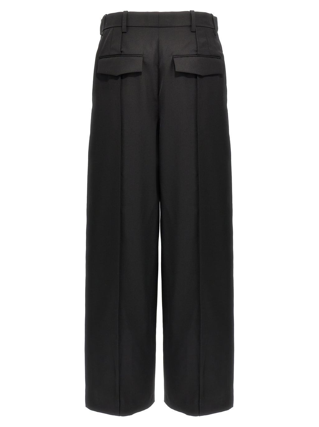 Black Wool Casual Pants