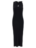 Black Cotton Midi Dress