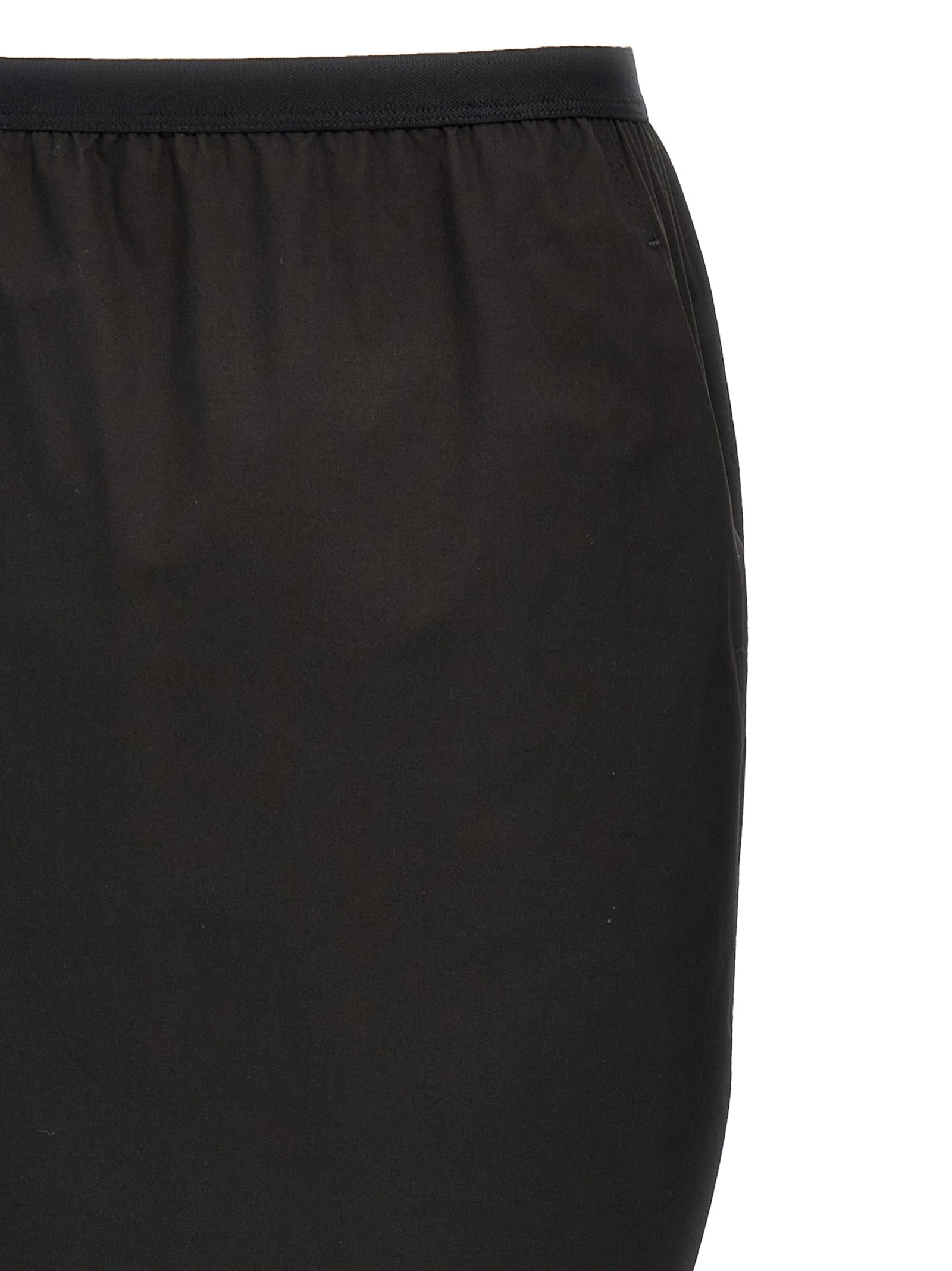 Black Cotton Mini Skirt