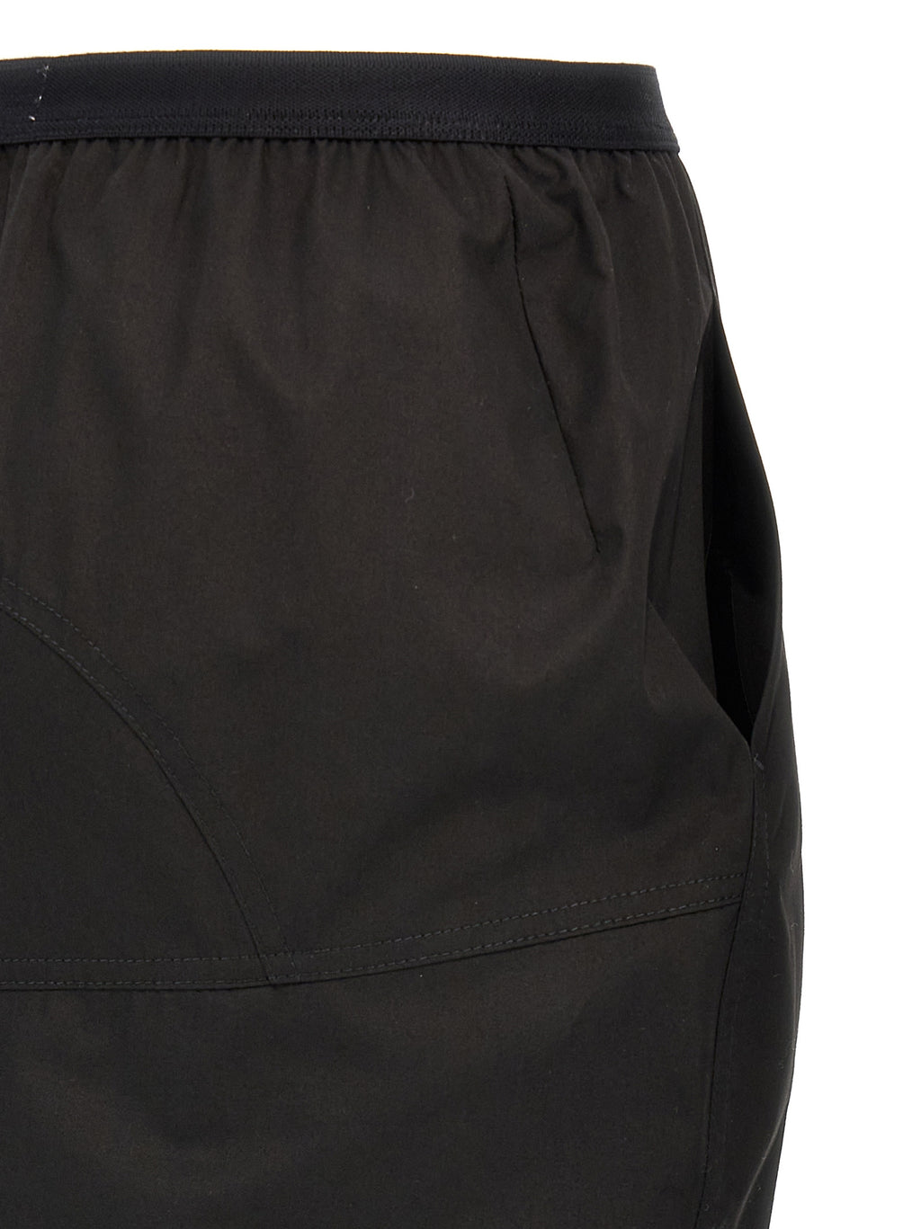 Black Cotton Mini Skirt