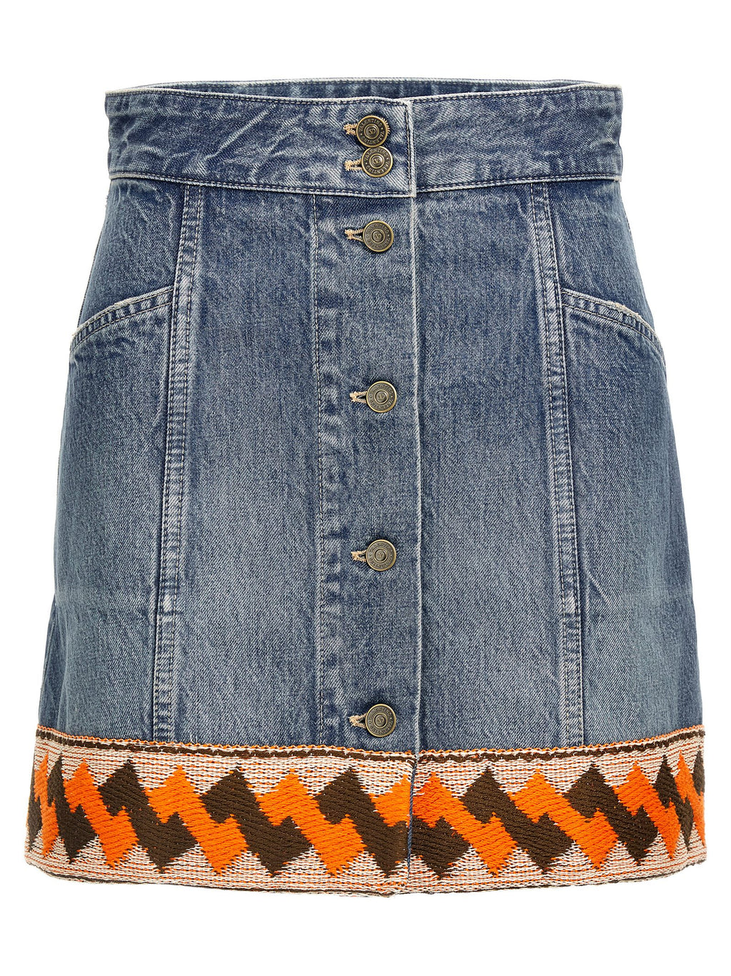 Multicolor Cotton Long Skirt