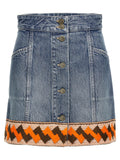 Multicolor Cotton Long Skirt