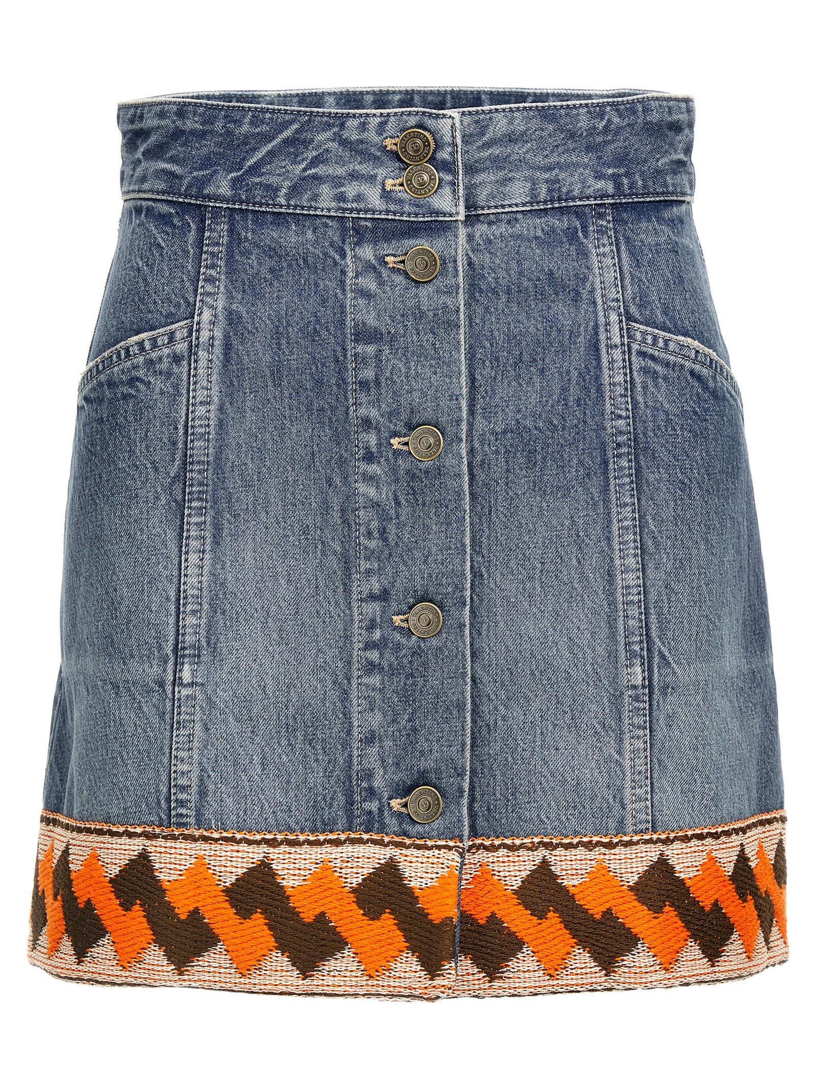 Multicolor Cotton Long Skirt