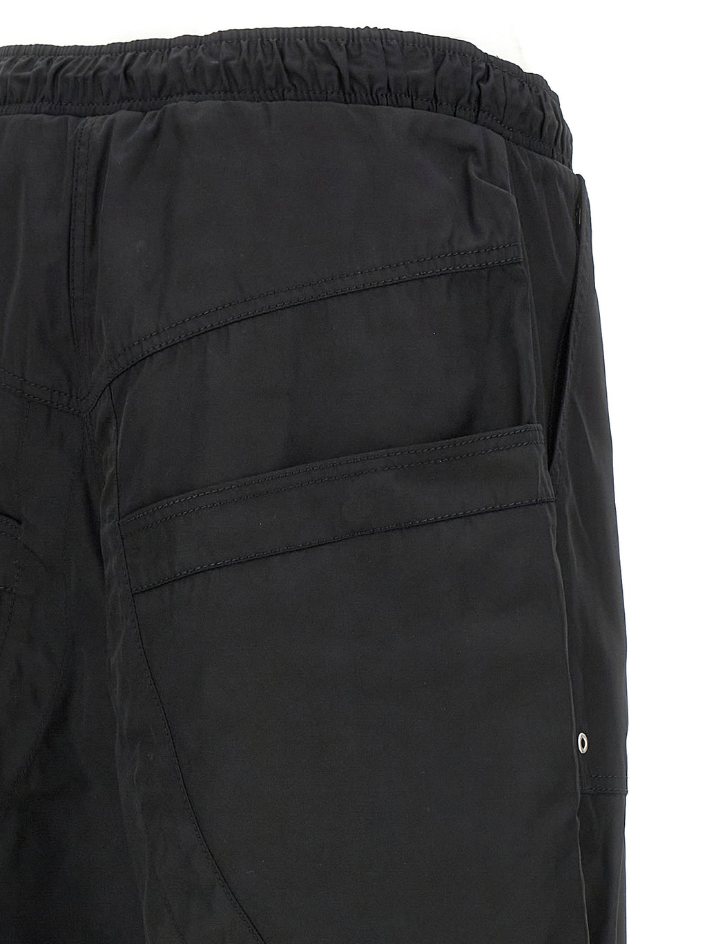 Black Polyester Casual Pants