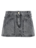 Gray Cotton Long Skirt