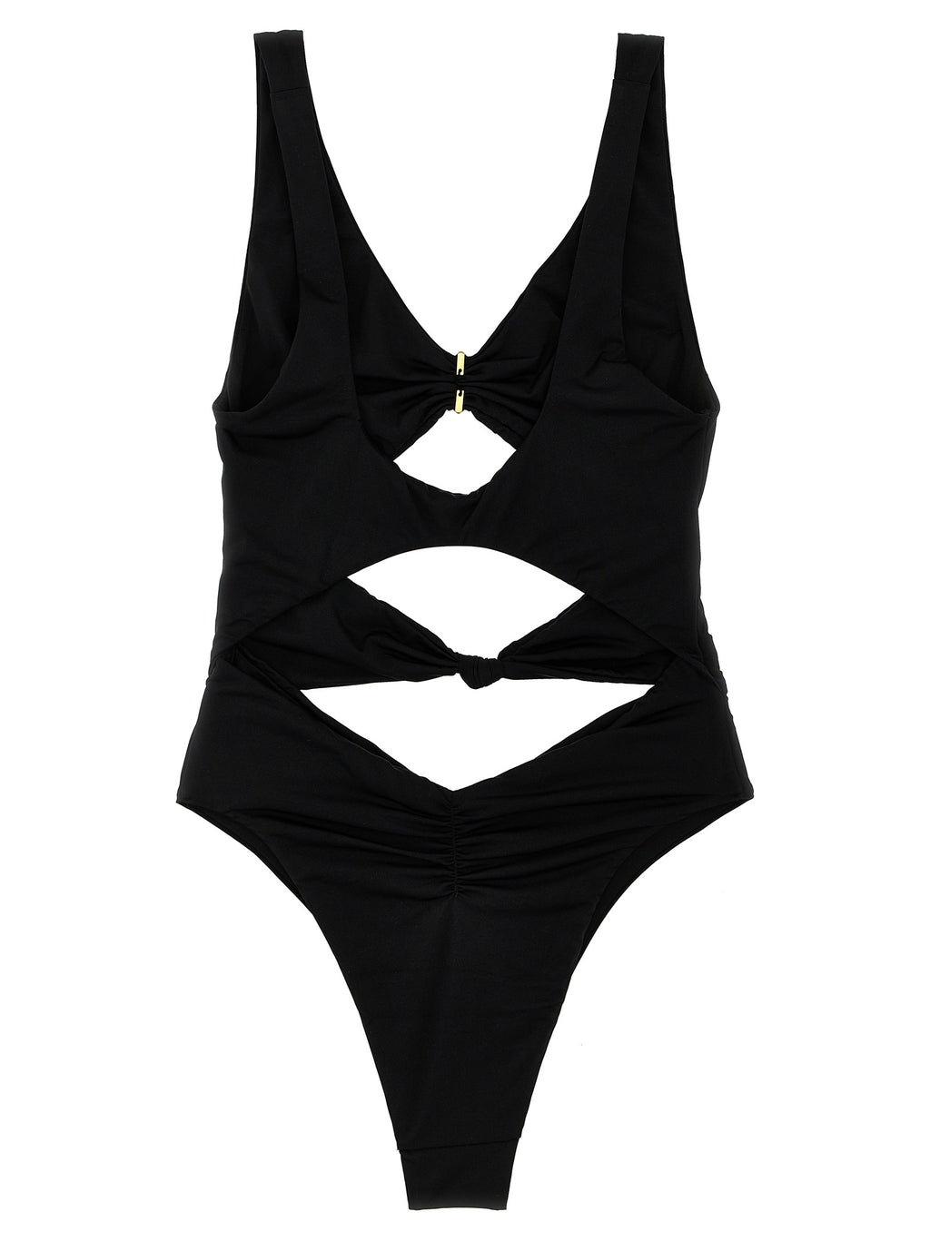 Black Polyamide One-Piece Swimsuit