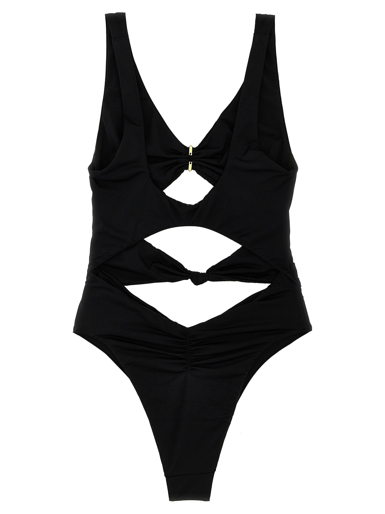 Black Polyamide One-Piece Swimsuit