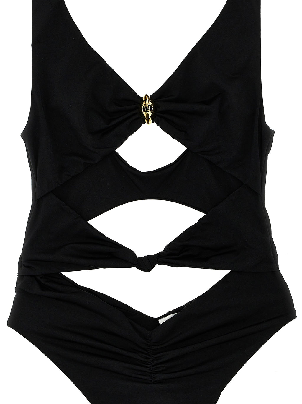 Black Polyamide One-Piece Swimsuit