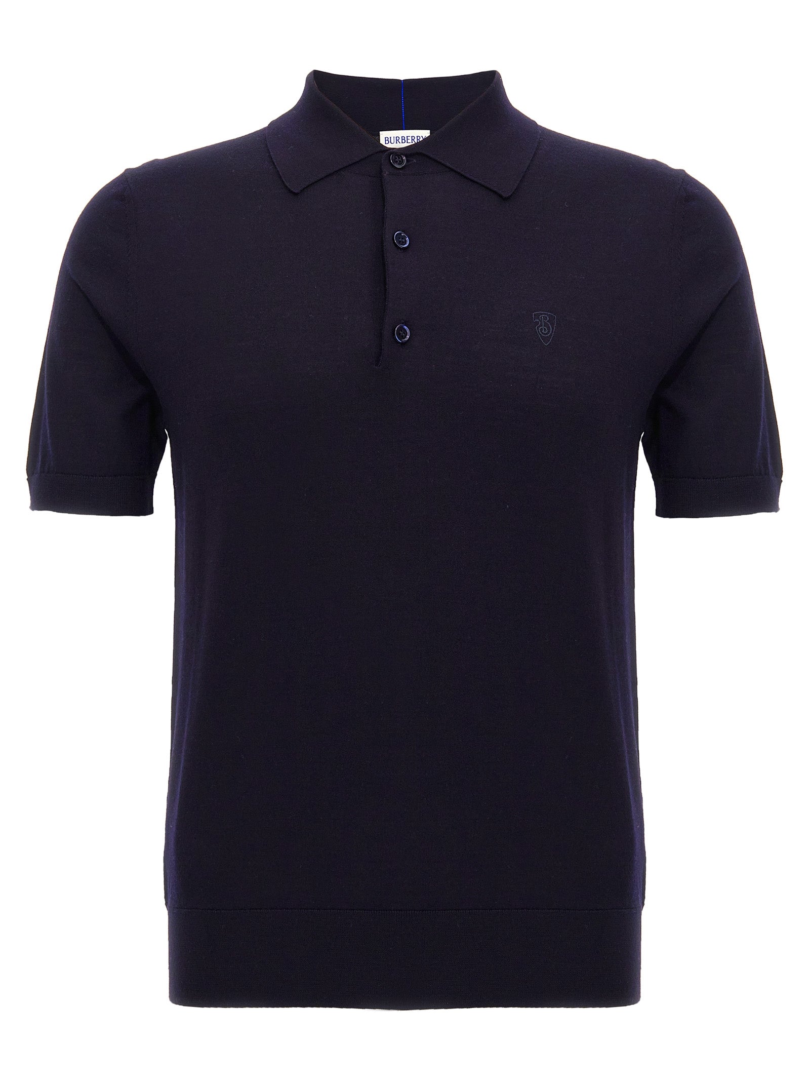Blue Wool Polo Shirt