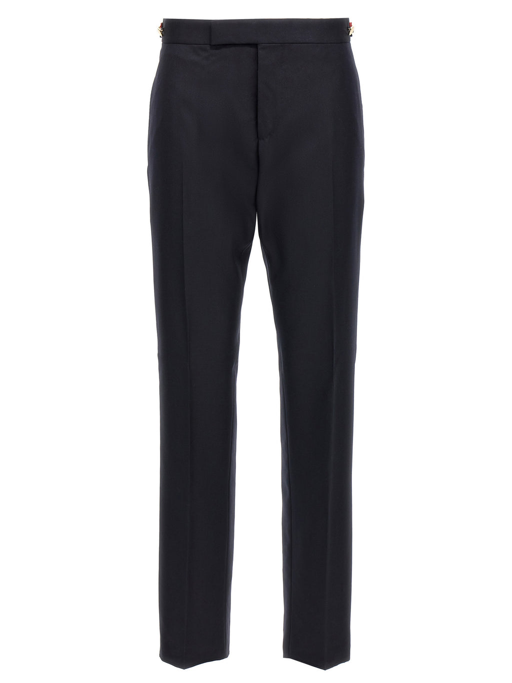 Blue Wool Casual Pants