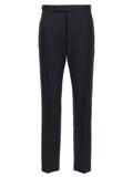 Blue Wool Casual Pants