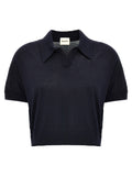 Blue Wool Shortsleeve Shirt